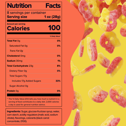 Bubs Lemon Raspberry Sour Skulls, 2 x 8 oz